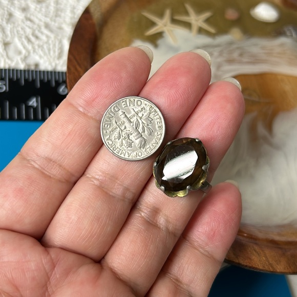 🖤Vtg Smoky Quartz ring - Picture 2 of 10